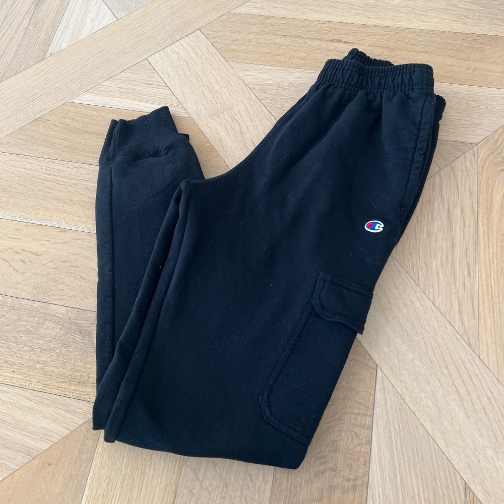 Mens Champion cargo sweatpants / joggers black size Medium